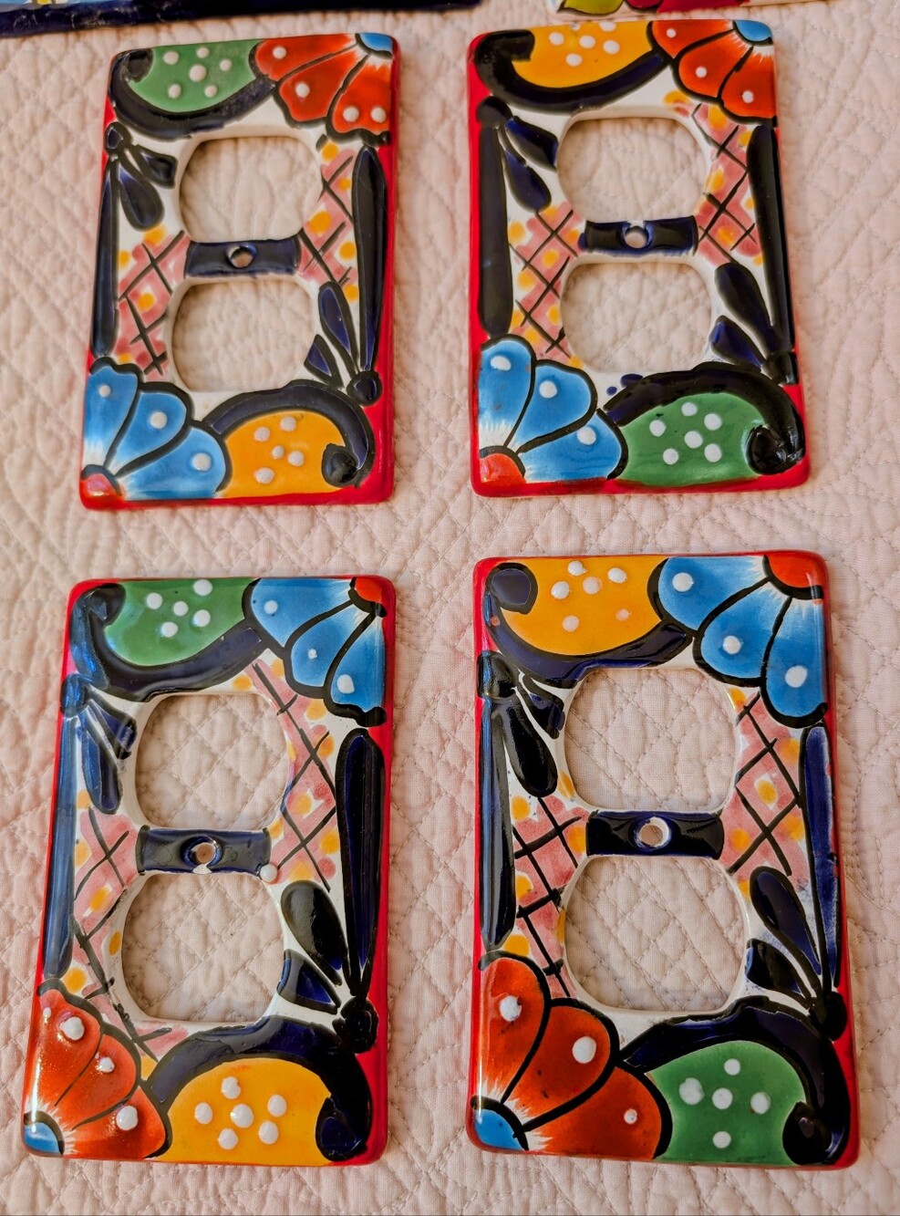 Talavera Light Switch and Outlet Covers. Pre-loved. Lot Of 6. - Picture 2 of 5